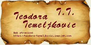 Teodora Temeljković vizit kartica
